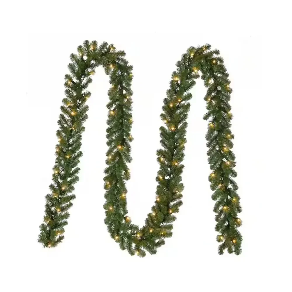 Home Holiday Accents 18ft Kingston Fir Pre-Lit Artificial Christmas Garland NIP